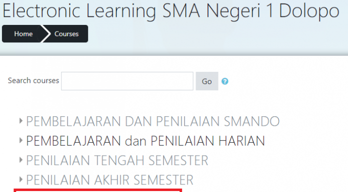 PELAKSANAAN PENILAIAN AKHIR TAHUN PELAJARAN 2019-2020 KELAS X DAN XI SMA NEGERI 1 DOLOPO FULL ONLINE