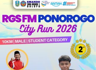 Siswa SMAN 1 Dolopo Raih Juara 2 RGS FM Ponorogo City Run 2026